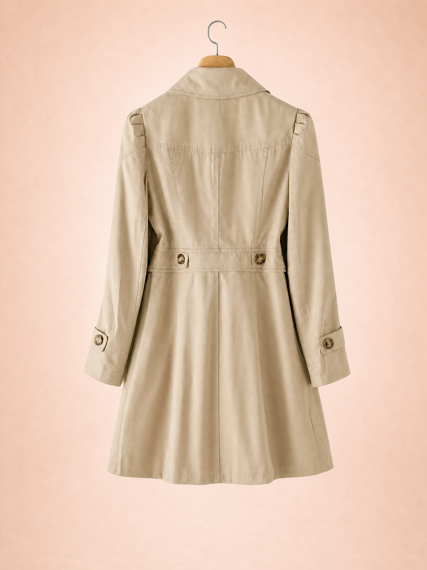 Women's Double-Breasted Tailored Trench Coat