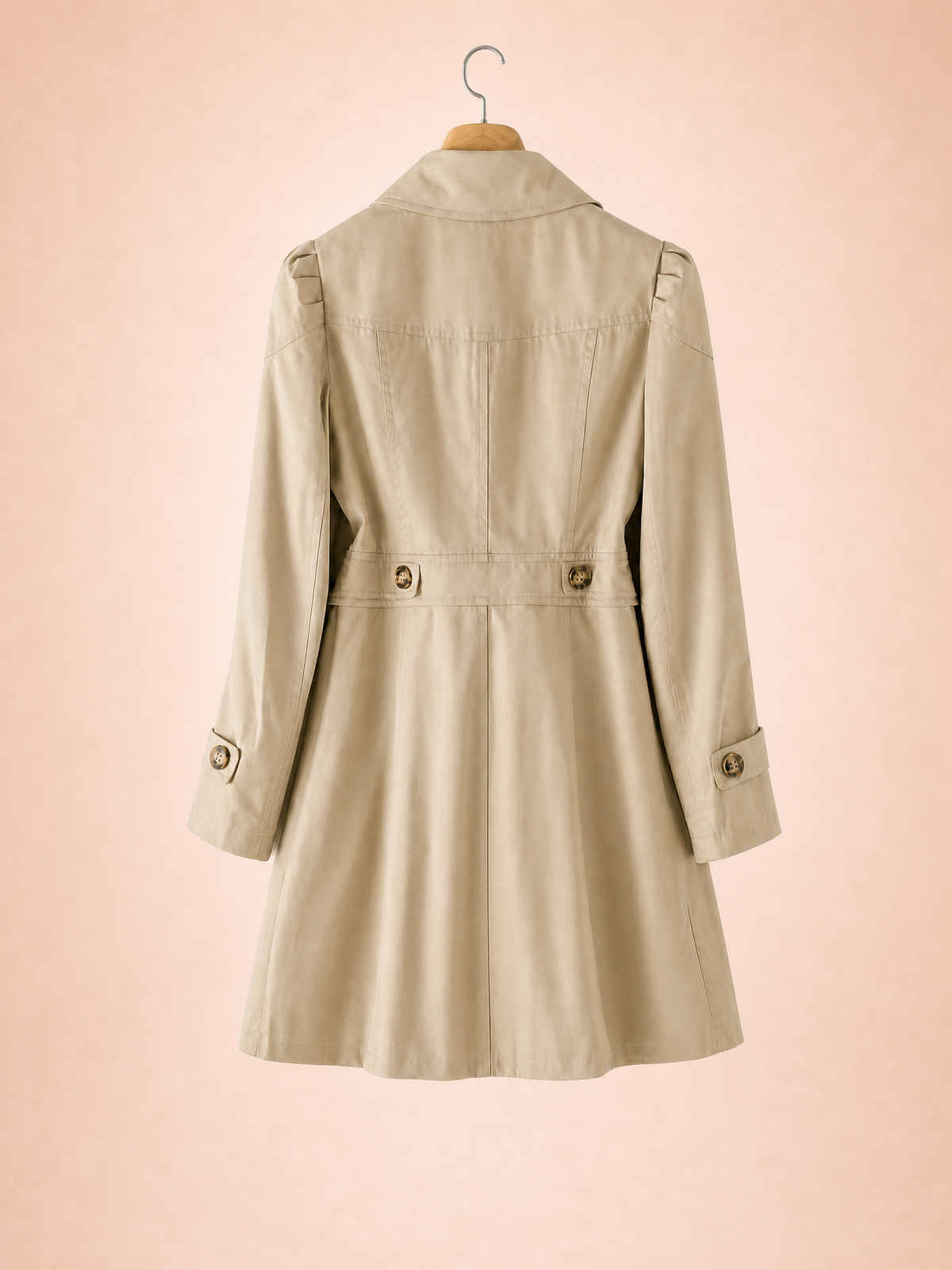 Women's Double-Breasted Tailored Trench Coat