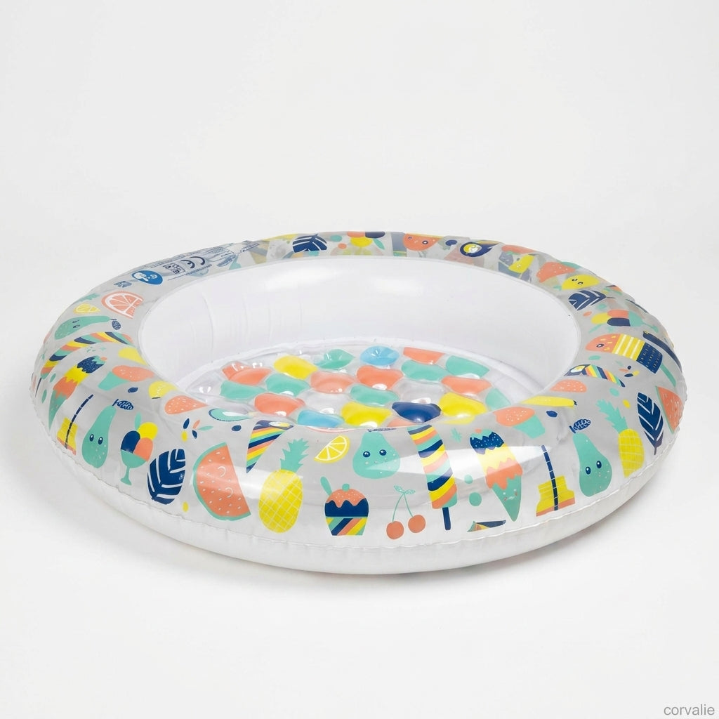 Inflatable Toddler Paddling Pool Bubble Floor Design 100cm by Eurekakids