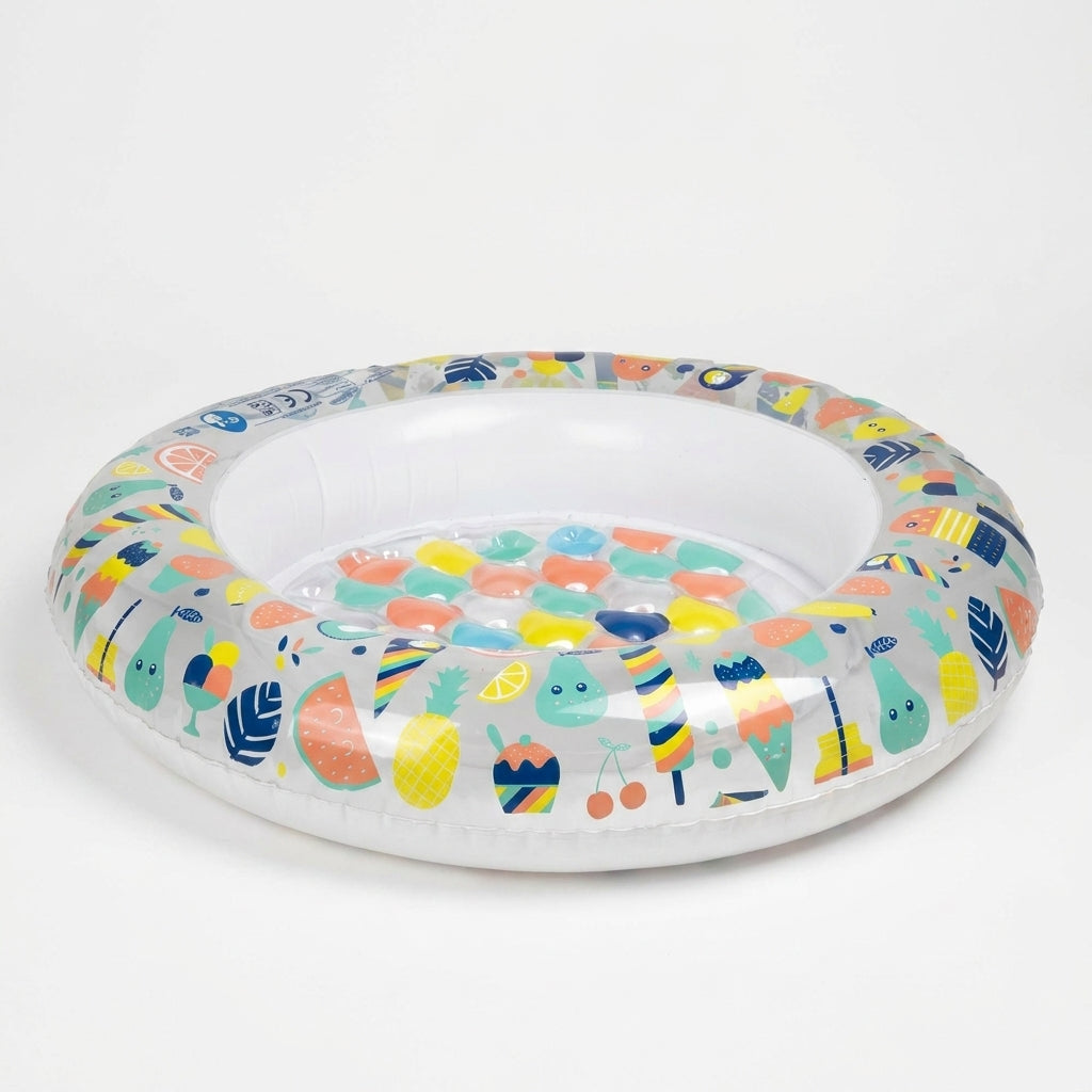 Inflatable Toddler Paddling Pool Bubble Floor Design 100cm by Eurekakids