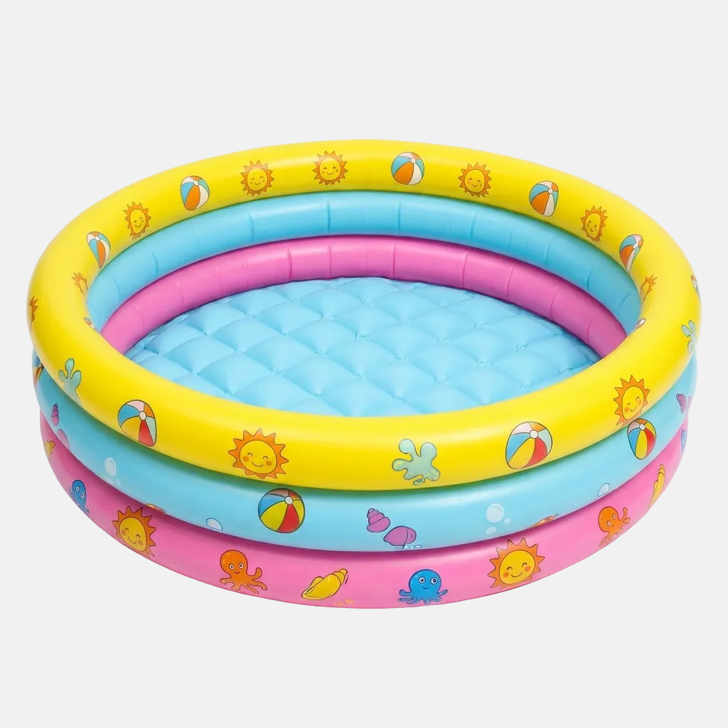 Inflatable Baby Paddling Pool 3-Ring Hello Summer Design by Eurekakids